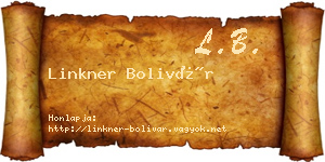 Linkner Bolivár névjegykártya